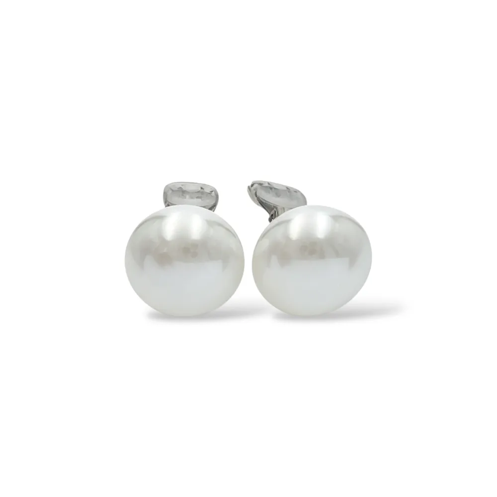 Perla di conchiglia - clip in acciaio - OR-506-498/16mm