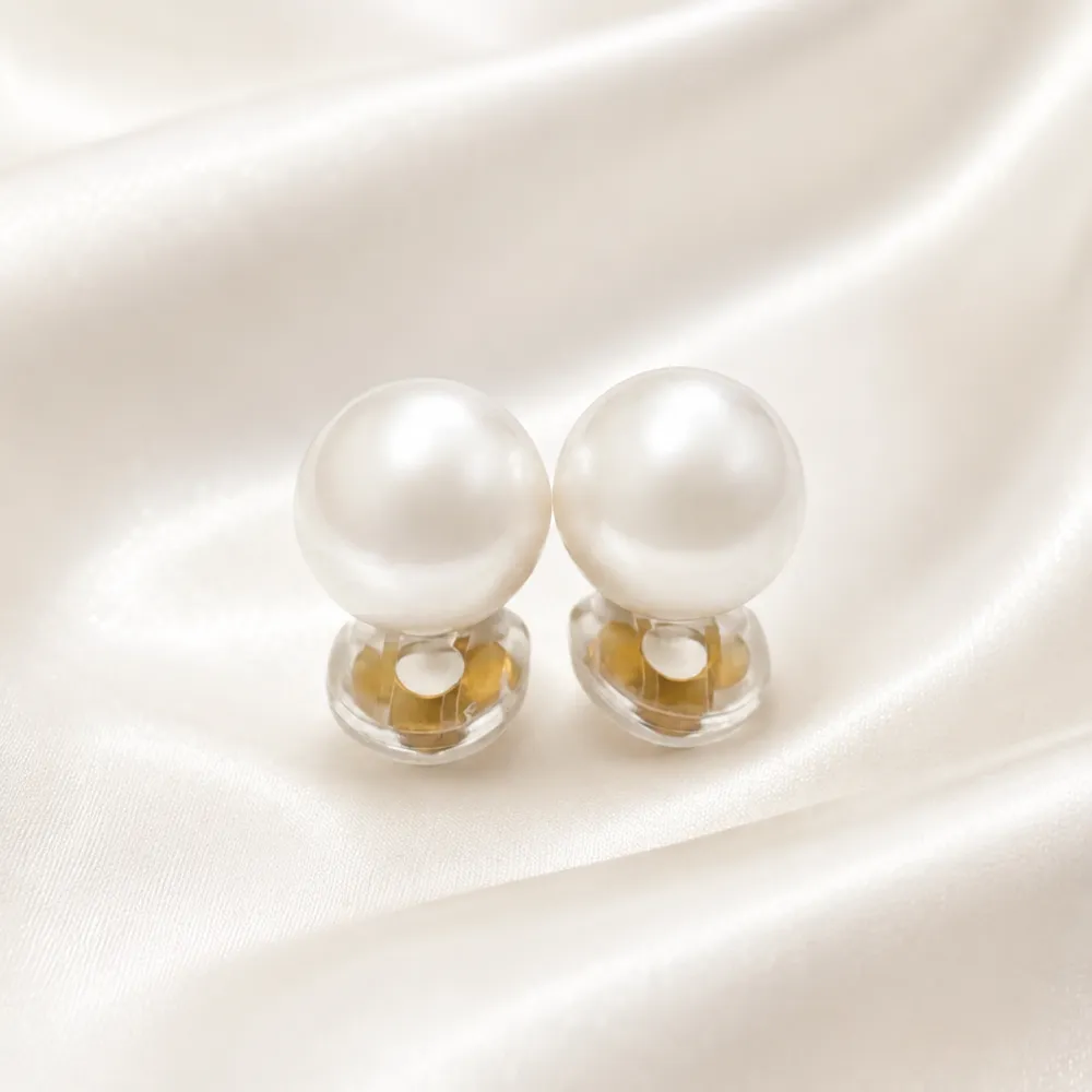 Perla di conchiglia - clip in acciaio - OR-506-498/12mm