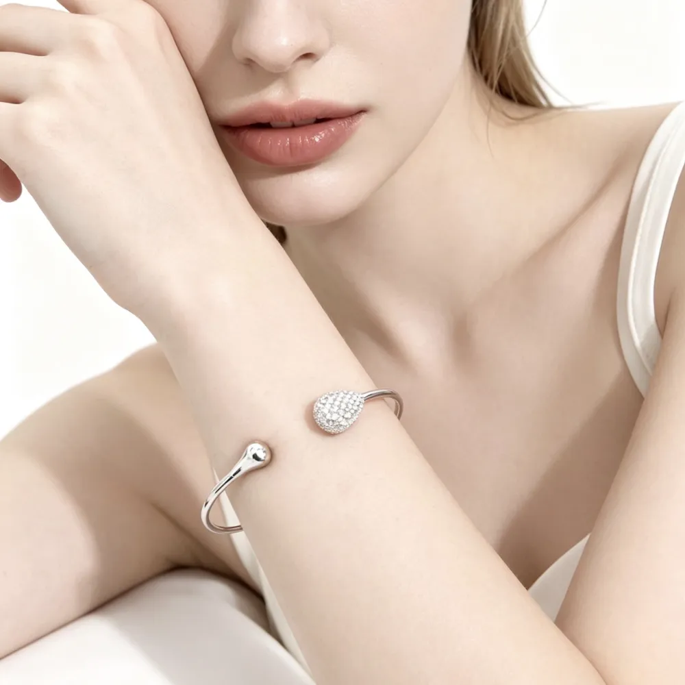 Goccia-Bracciale Rigido in Acciaio - BR-103-AA6789B
