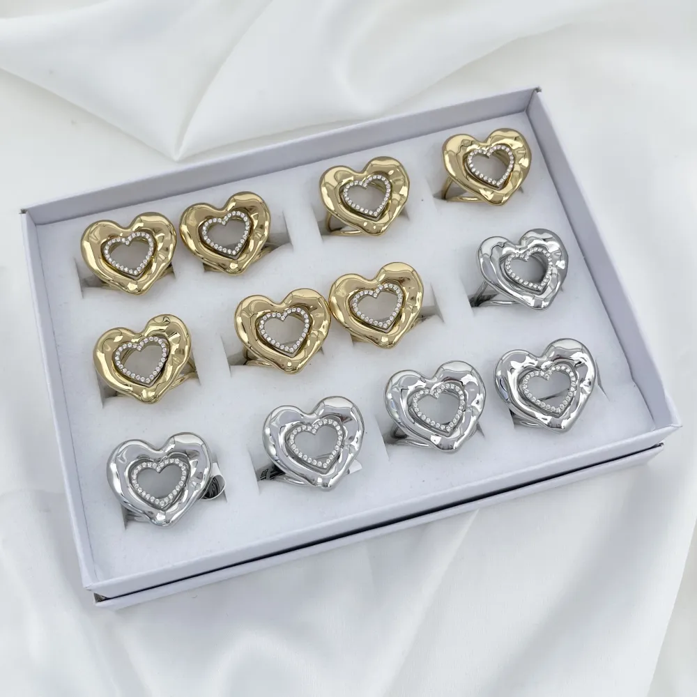 Cuore -Anello in Acciaio - AN-795-14185