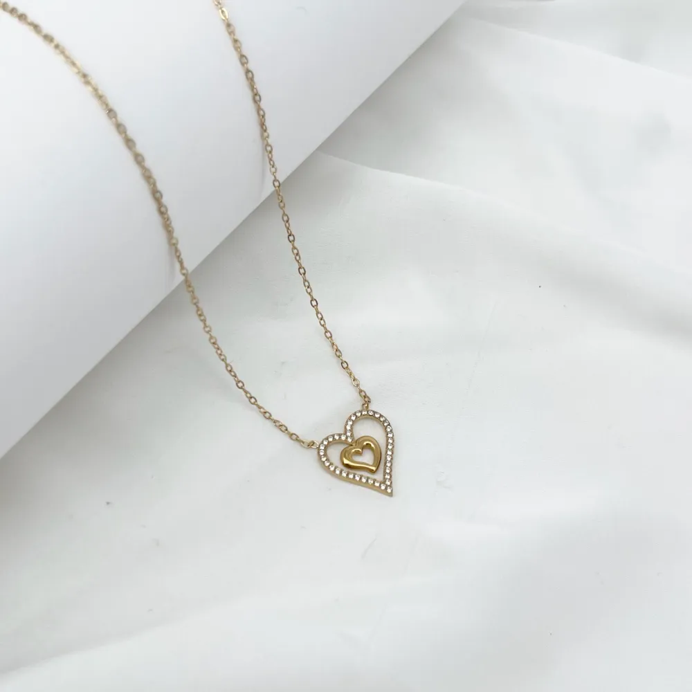 Cuore-Collana Corta in Acciaio - CL-795-10584