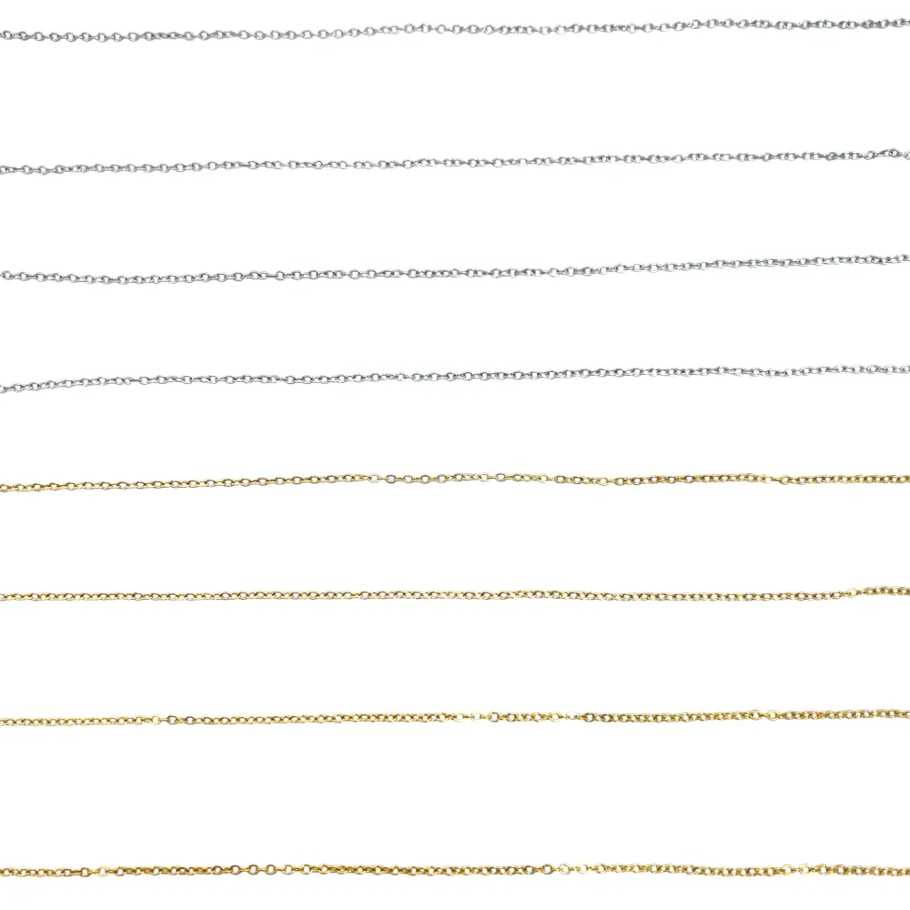 Catena semplice 40+5cm- Collana corta in Acciaio (Confezione da 12pz) - CO-413-2549 (40+5cm)