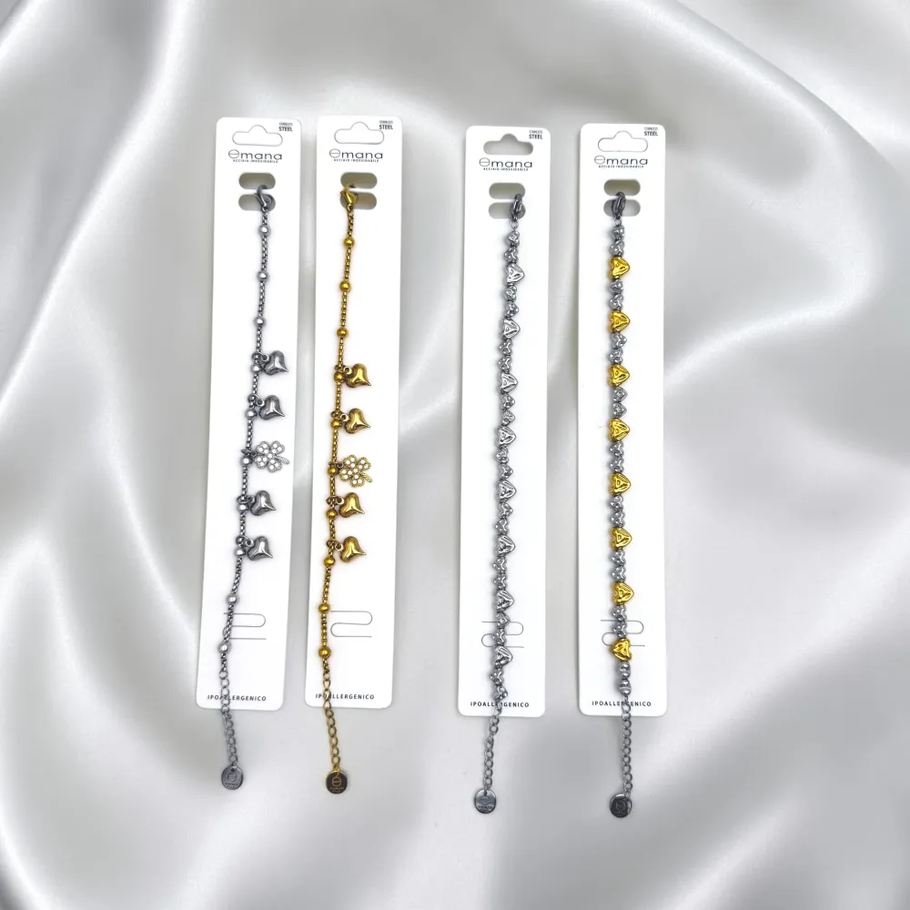 Cuori-Bracciale in Acciaio con Chiusura - BAC-103-AA7313B