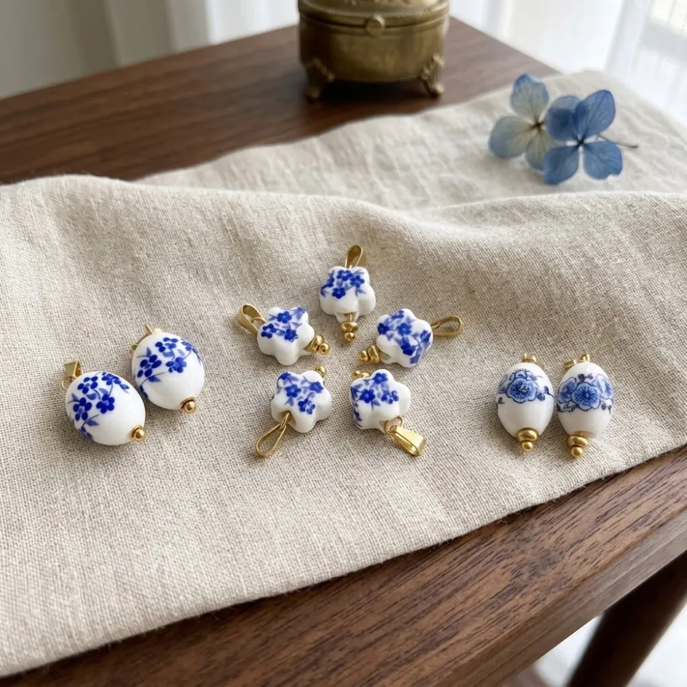 Porcellana-Ciondolo/Charms in Acciaio - DIY-801-013A 7PZ