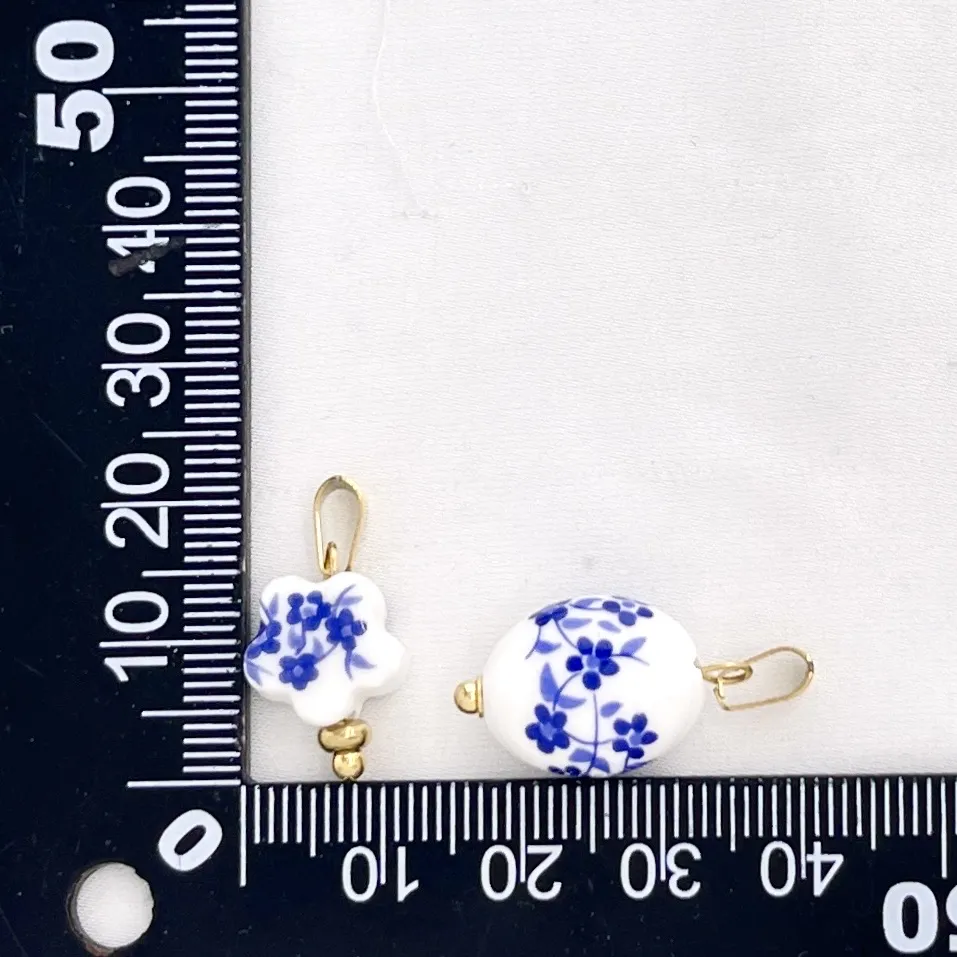 Porcellana-Ciondolo/Charms in Acciaio - DIY-801-013A 7PZ