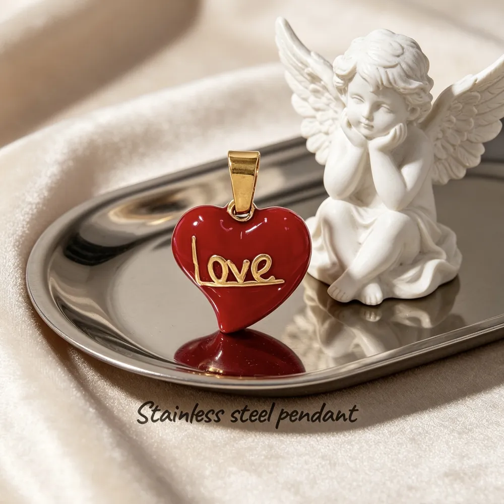 Cuore-Ciondolo/Charms in Acciaio - DIY-413-83