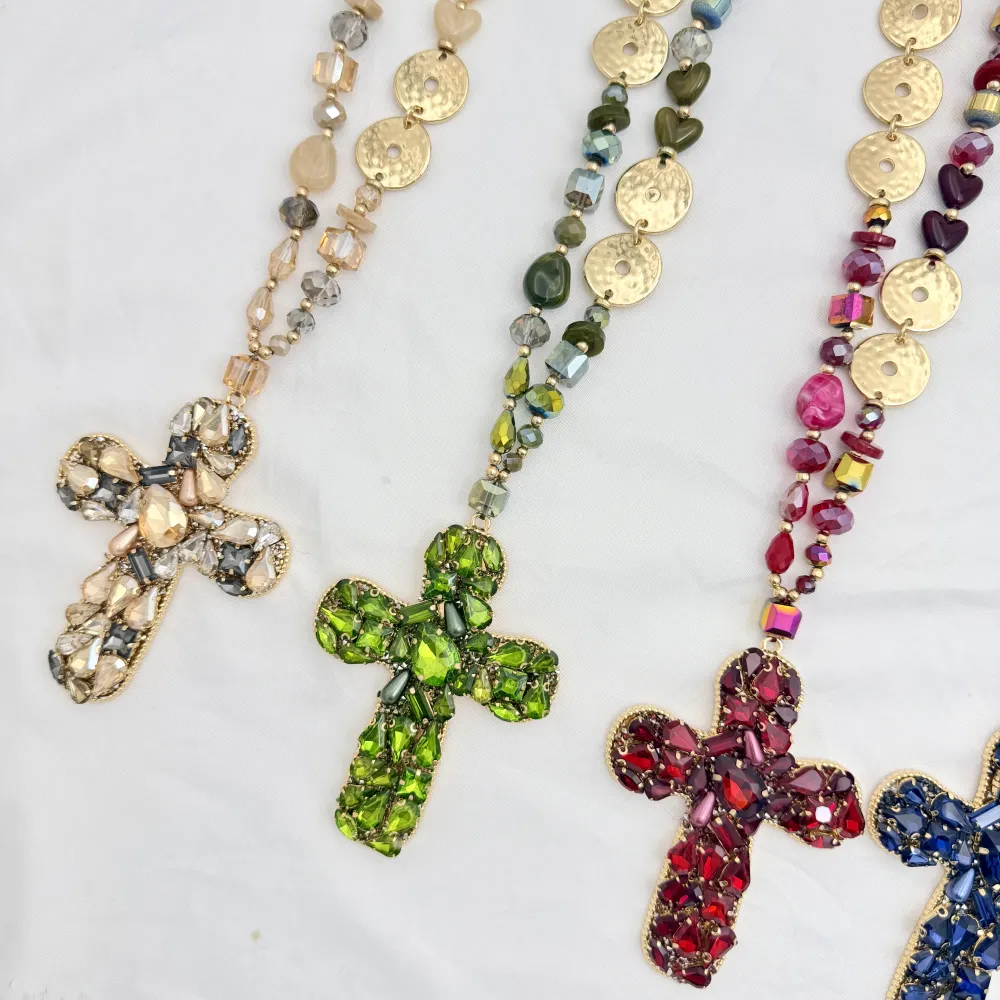 Croce-Collana Lunga in Acciaio - CML-732-714