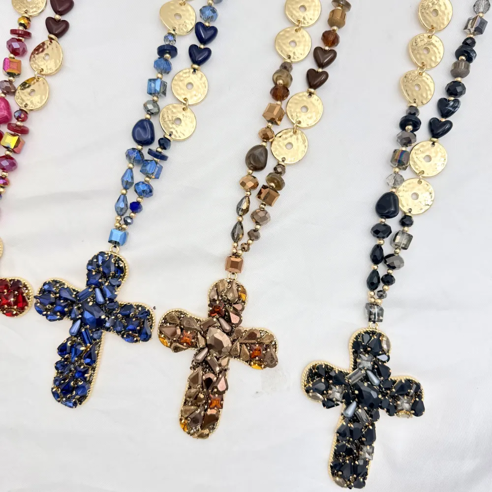 Croce-Collana Lunga in Acciaio - CML-732-714