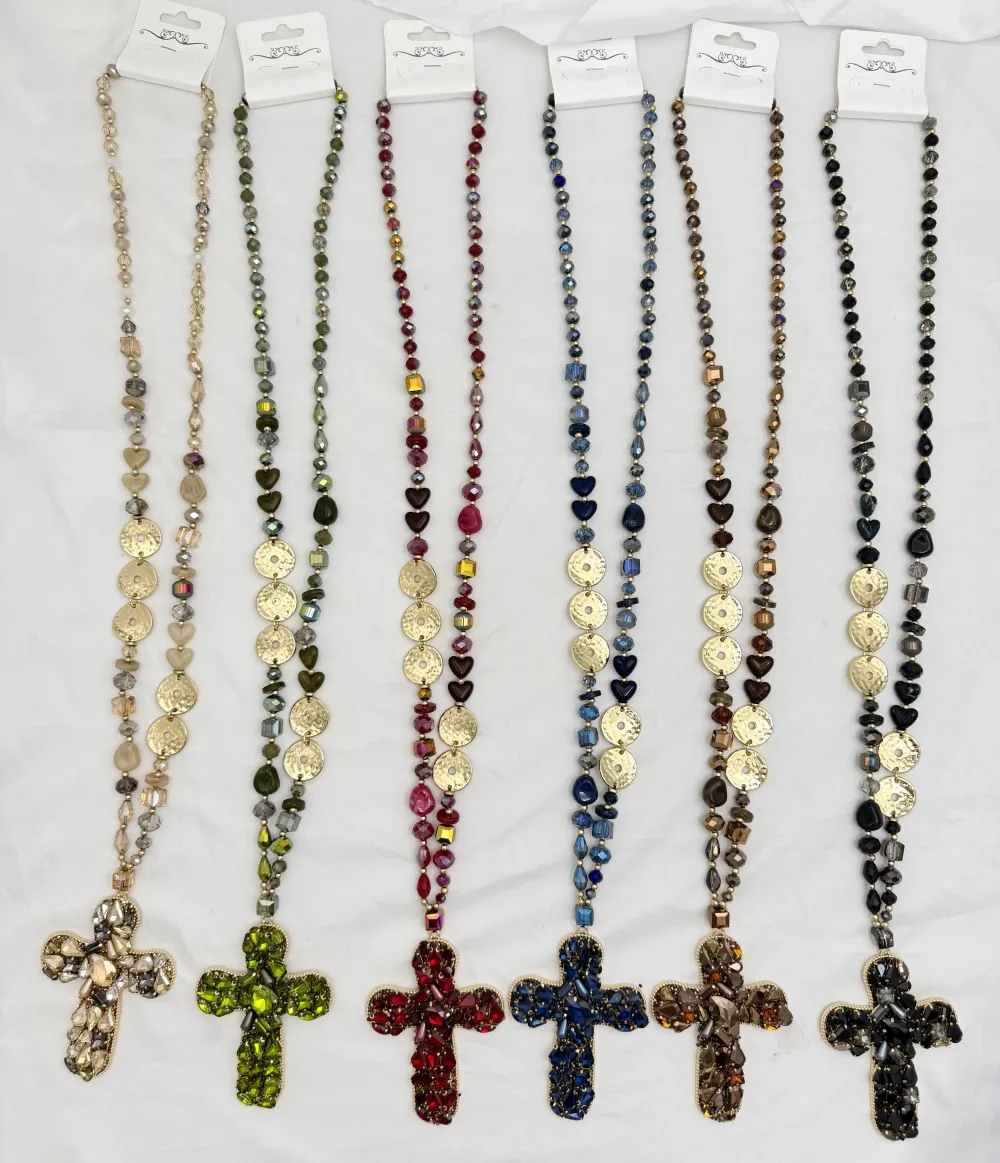 Croce-Collana Lunga in Acciaio - CML-732-714