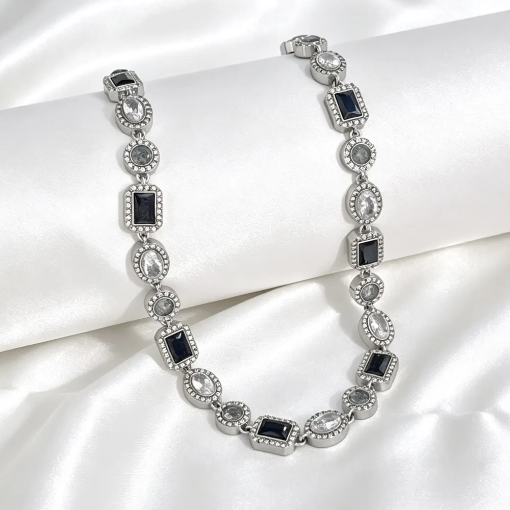 Punti luce-Collana Corta in Acciaio - CL-795-12981