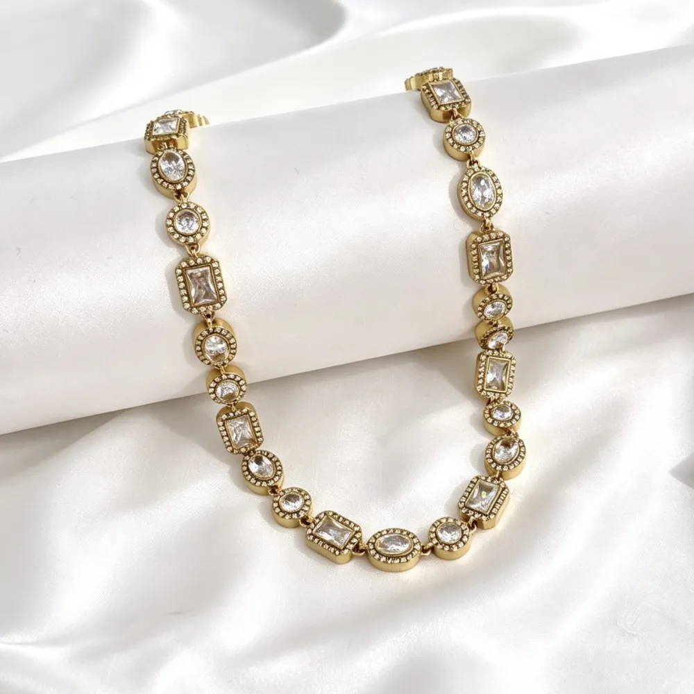 Punti luce-Collana Corta in Acciaio - CL-795-12981