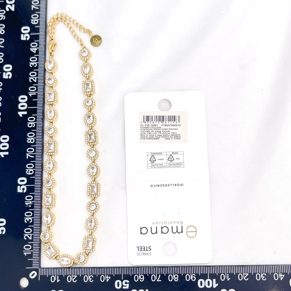 Punti luce-Collana Corta in Acciaio - CL-795-12981