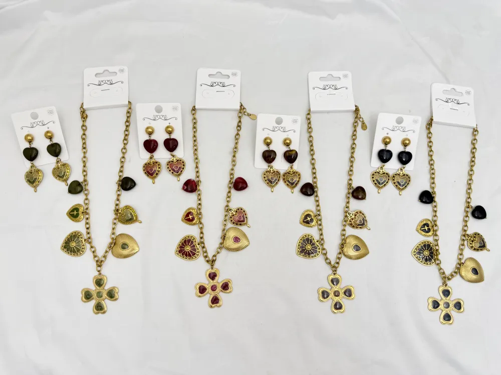 Cuore-Orecchini Moda Pendente In Acciaio - OR-732-749