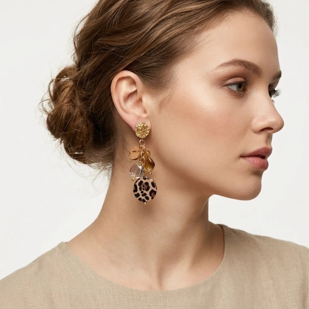 Cameo-Orecchini Moda Pendente In Acciaio - OR-732-756