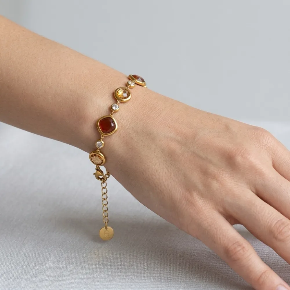 Punto luce e pietra -Bracciale in Acciaio - BR-795-17135