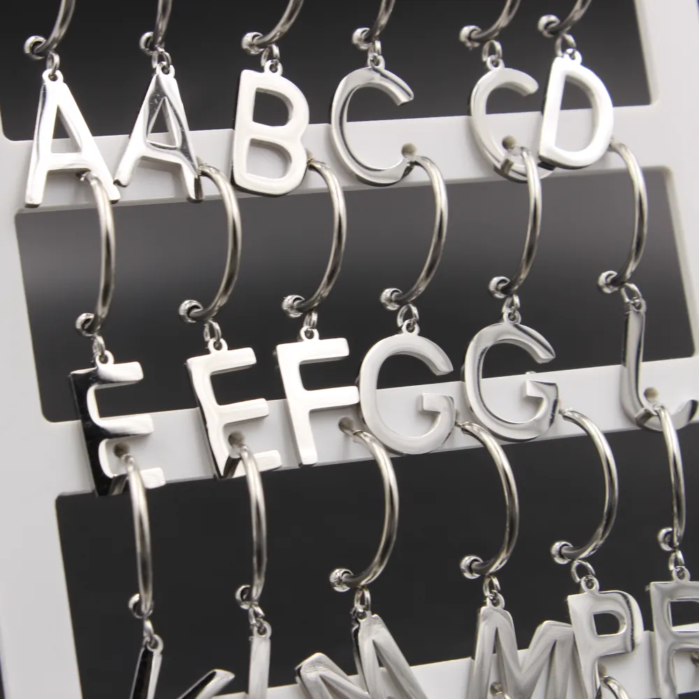 OPA413-150-Iniziale- 12 Paia Orecchini a Cerchio in Acciaio_2