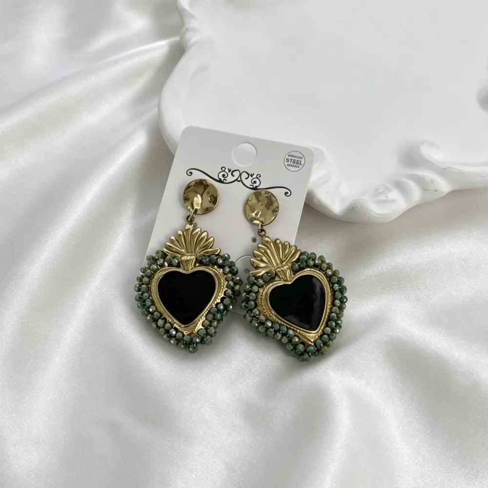 Sacro cuore-Orecchini in Acciaio - OR-794-142