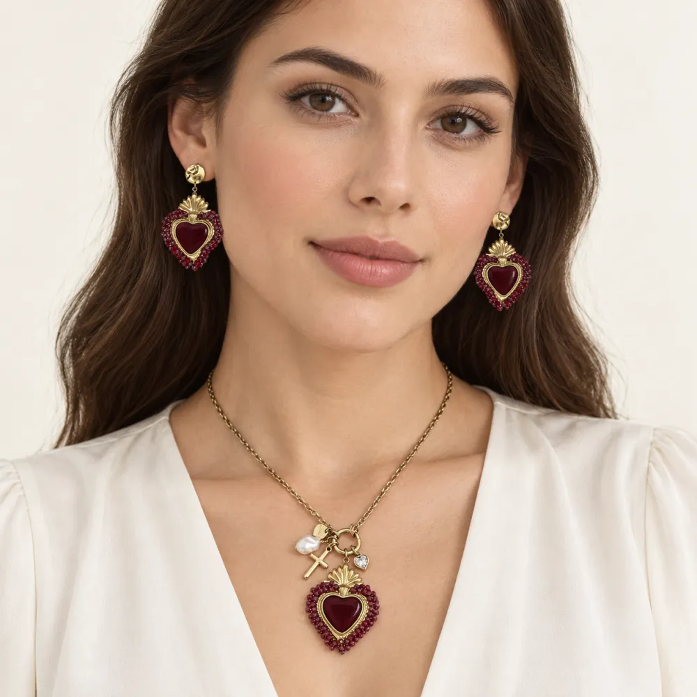 Sacro Cuore-Collana Corta in Acciaio - CAC-794-141