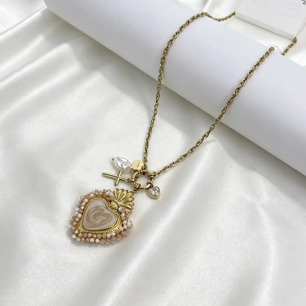 Sacro Cuore-Collana Corta in Acciaio - CAC-794-141