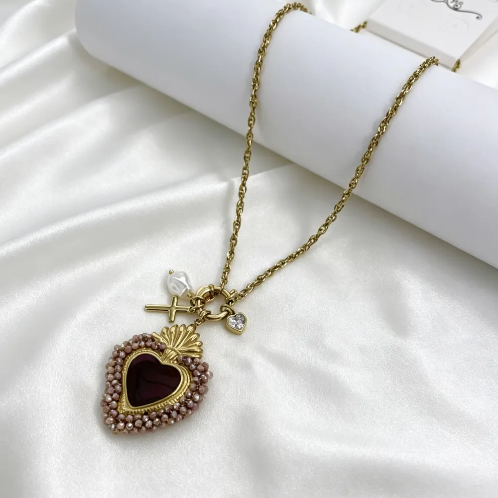 Sacro Cuore-Collana Corta in Acciaio - CAC-794-141