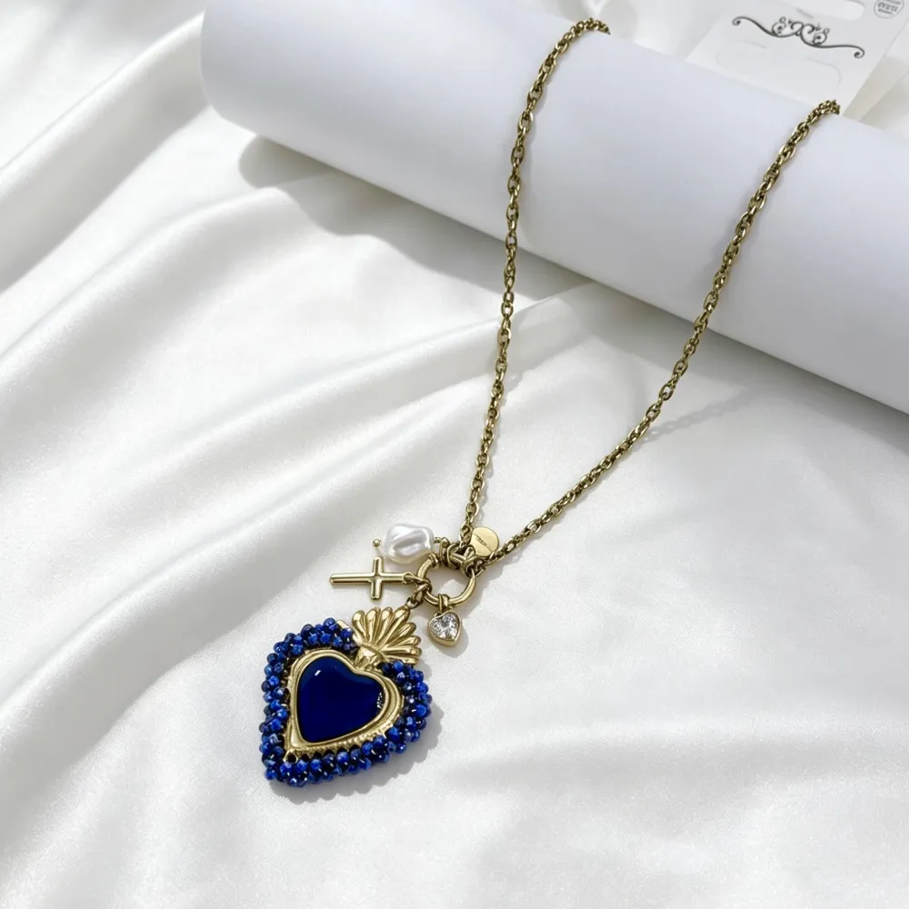 Sacro Cuore-Collana Corta in Acciaio - CAC-794-141