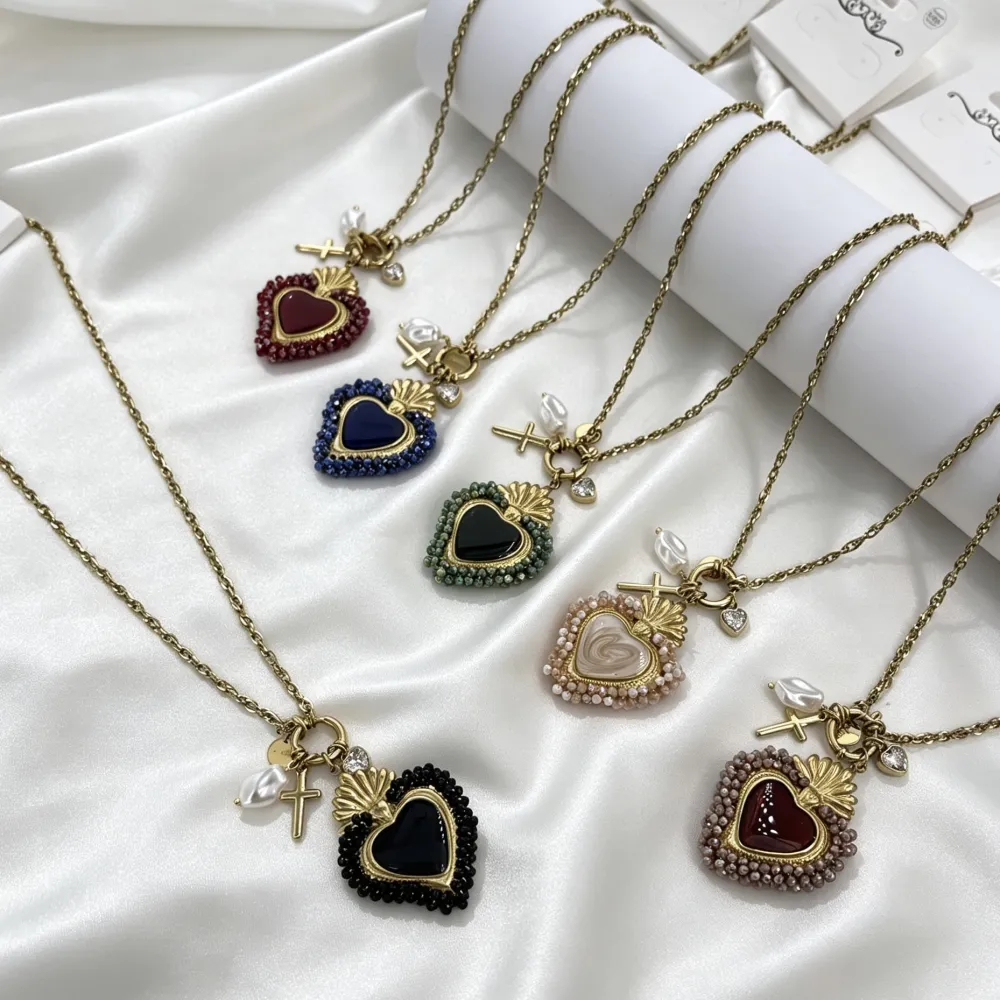 Sacro Cuore-Collana Corta in Acciaio - CAC-794-141