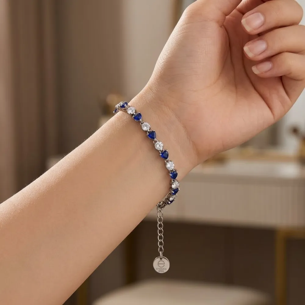 Punto Luce e Cuore -Bracciale in Acciaio - BR-103-AA7337B