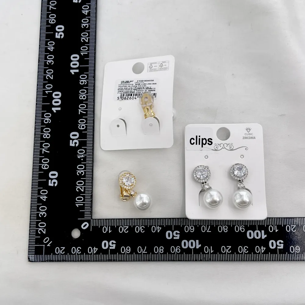 Perla Con Punto Luce-Orecchini a Clip - OR-506-467