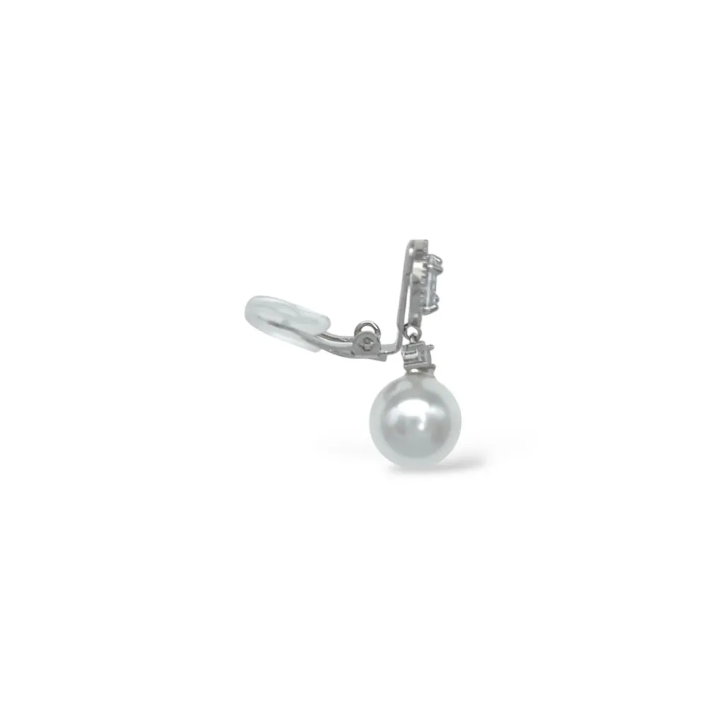 Perla Con Punto Luce-Orecchini a Clip - OR-506-467