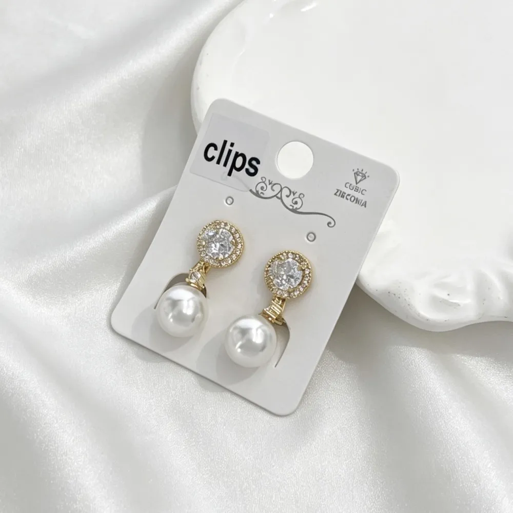 Perla Con Punto Luce-Orecchini a Clip - OR-506-467