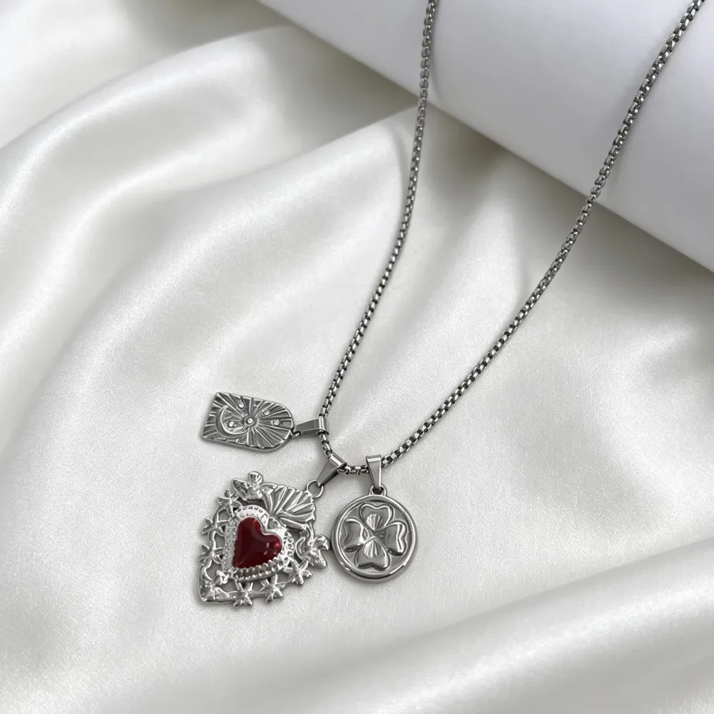 Sacro Cuore-Collana corta in Acciaio - CL-413-3845
