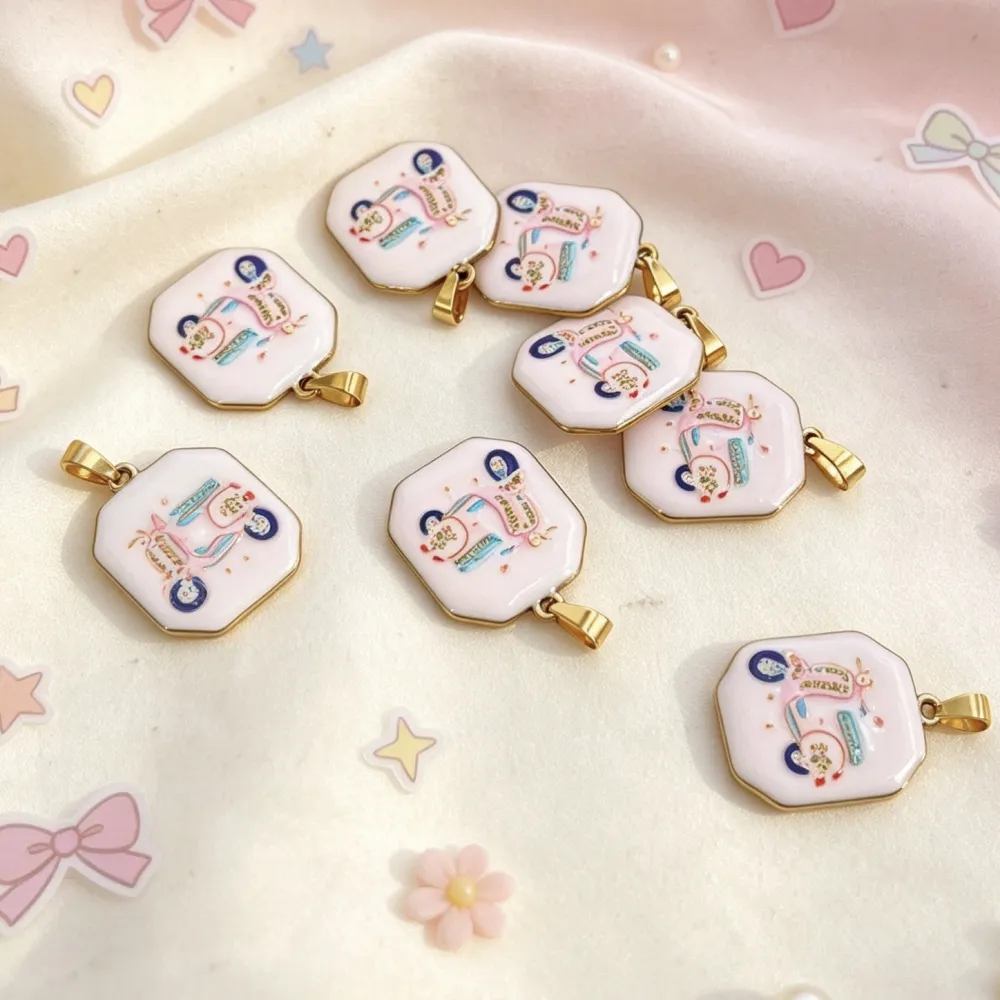 Moto-Ciondolo/Charms in Acciaio - DIY-413-Moto