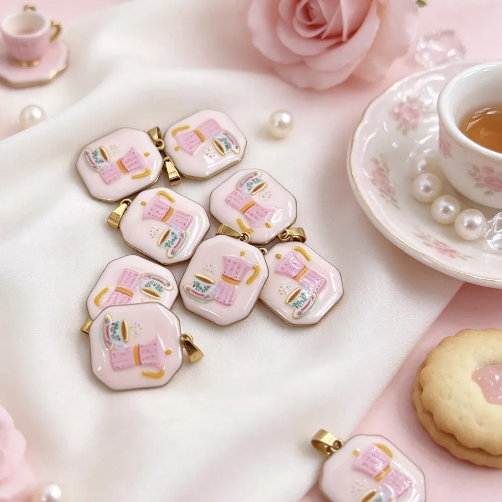 Moka-Ciondolo/Charms in Acciaio - DIY-413-Moka