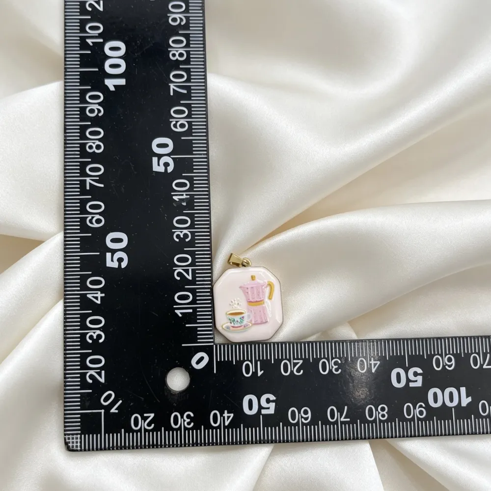 Moka-Ciondolo/Charms in Acciaio - DIY-413-Moka