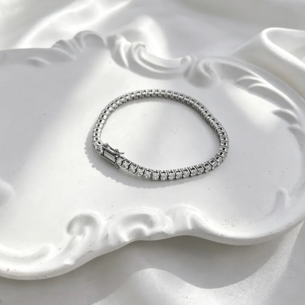 Tennis -Bracciale in Acciaio con Chiusura - BAC-103-AA6826B/3MM/17CM