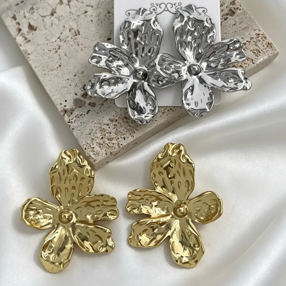 Fiore-Orecchini in Acciaio - OR-413-2607