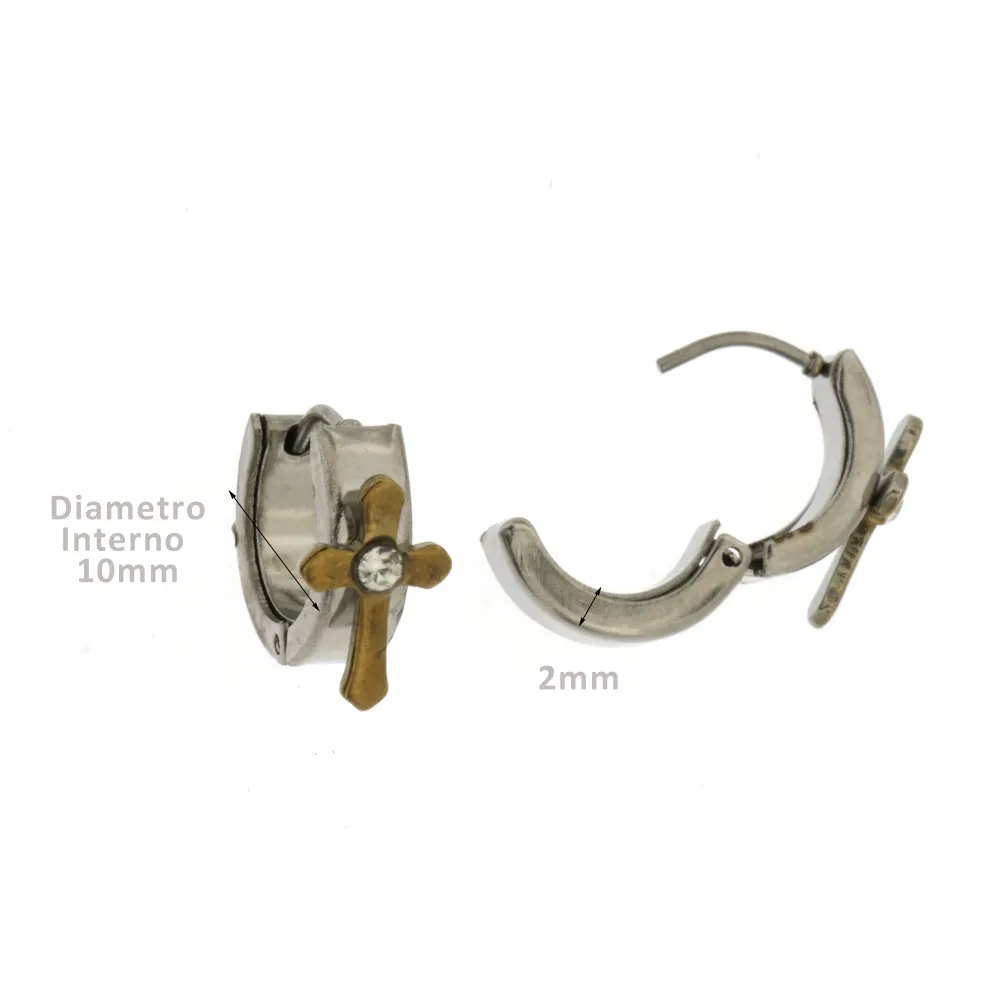 OPA-Cerchi da Uomo 5019- 12 Paia Orecchini in Acciaio_2