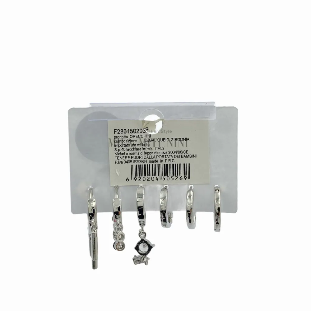 OPM034-Set 6pz-Orecchini con Zirconia_Argento_2