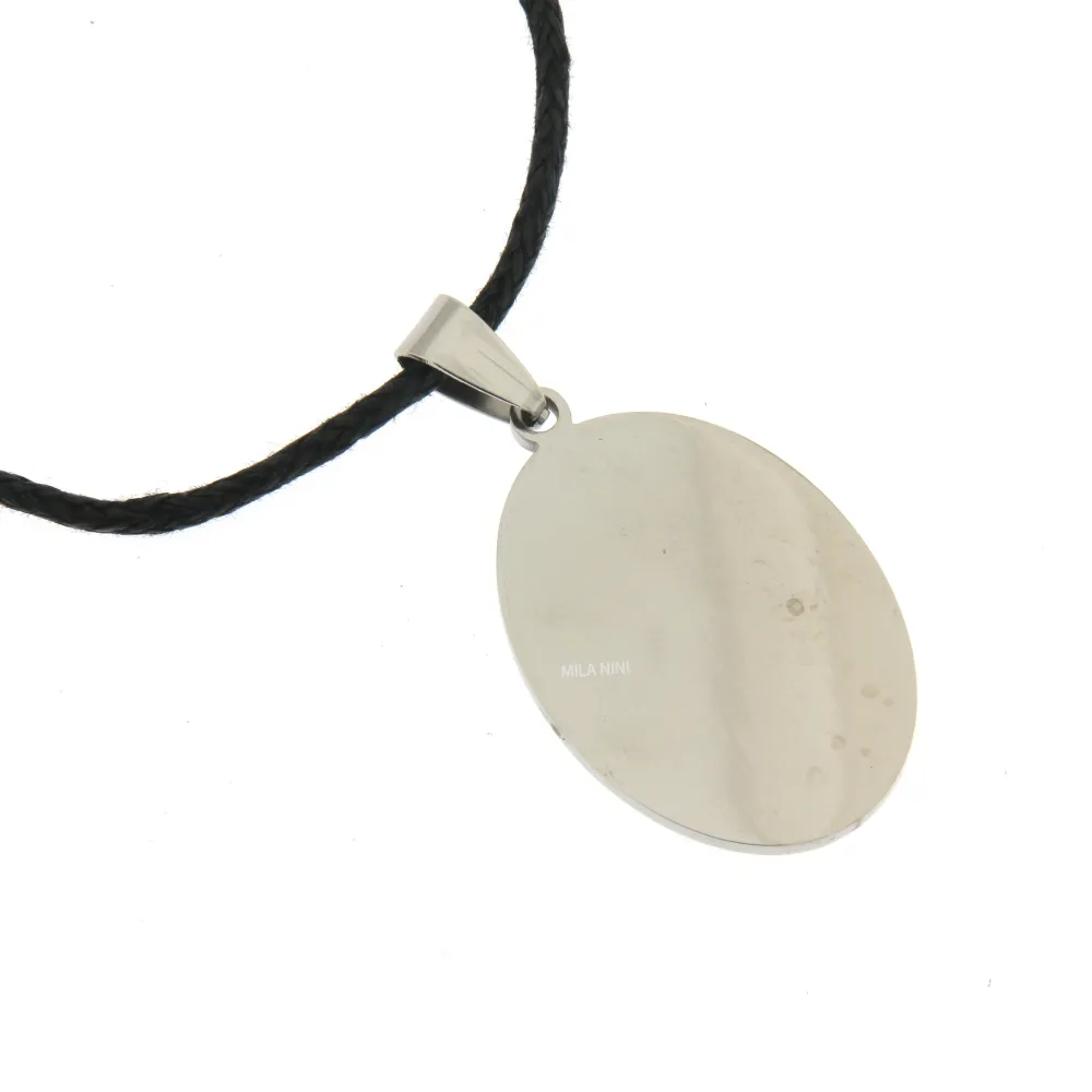 Ovale Liscio - Collana Corta Unisex_Acciaio_2