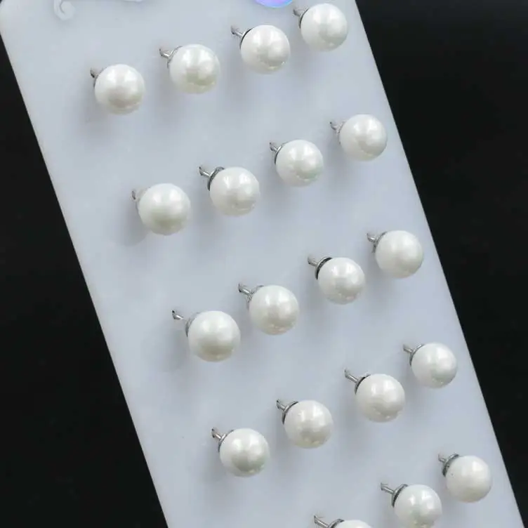 Perla Conchiglia 8 mm - Orecchini(Conf. da 12 paia)_Bianco_2