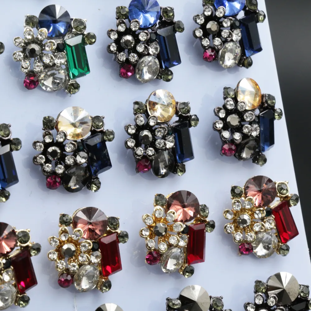 Pietre Colorate - Orecchini a lobo (Conf. 12 Paia)_MIX_2