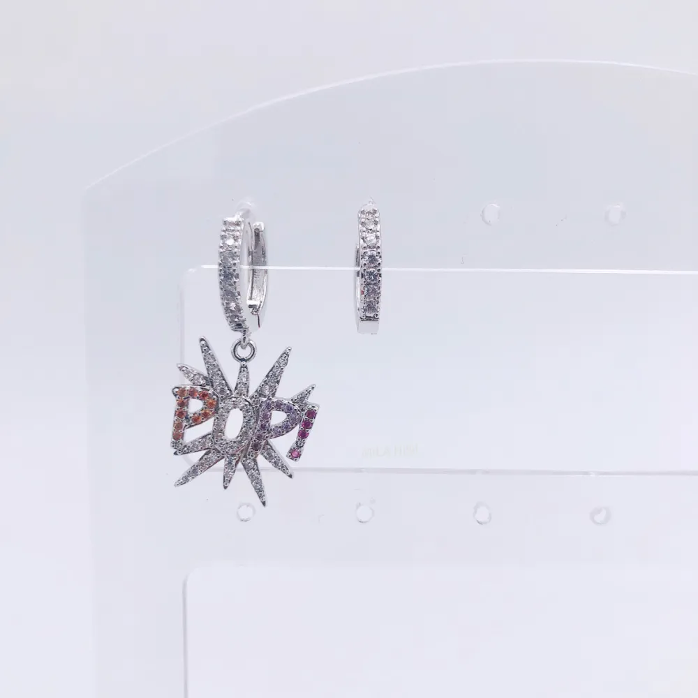 Pop colorato 5744 - Orecchini cerchio zirconia_2