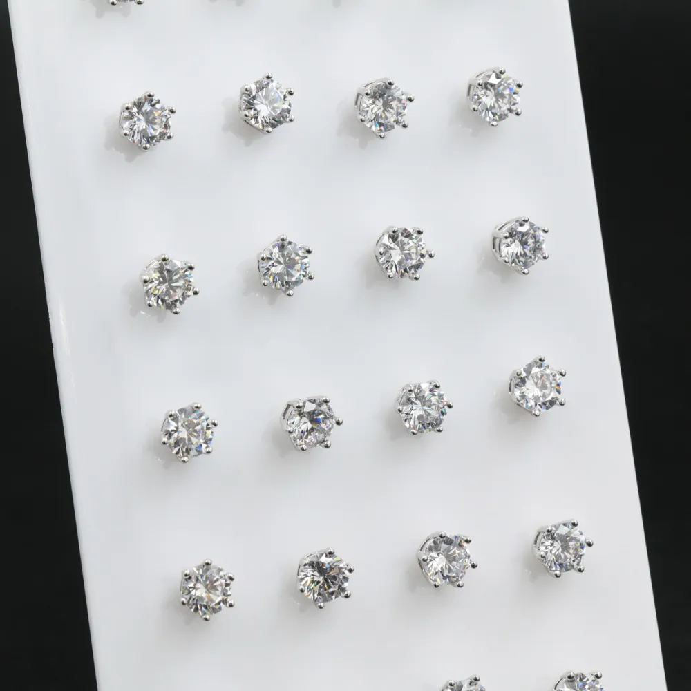 Punto luce 6 cm 6 Griffe XP - Orecchini (Conf. 12 Paia)_Argento_2