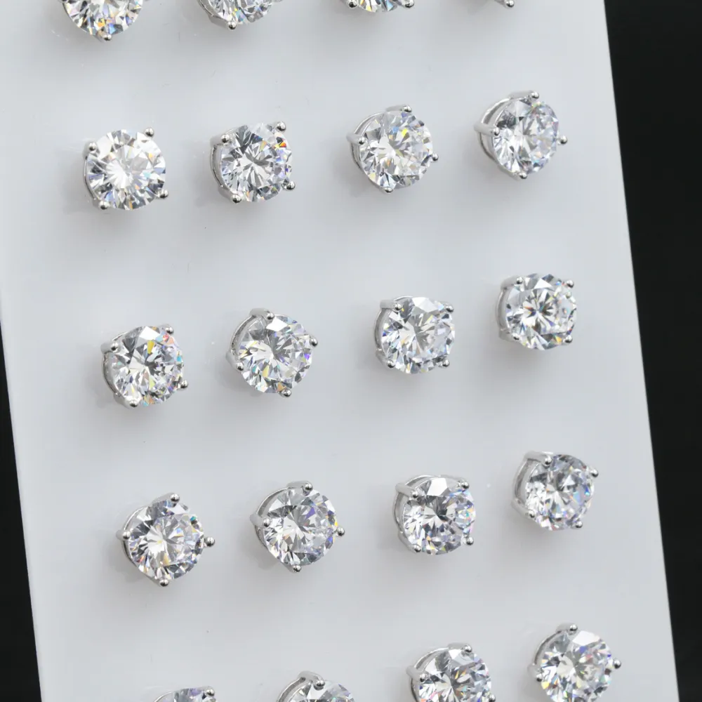 Punto luce 8 cm 4 Griffe XP - Orecchini (Conf. 12 Paia)_Argento_2