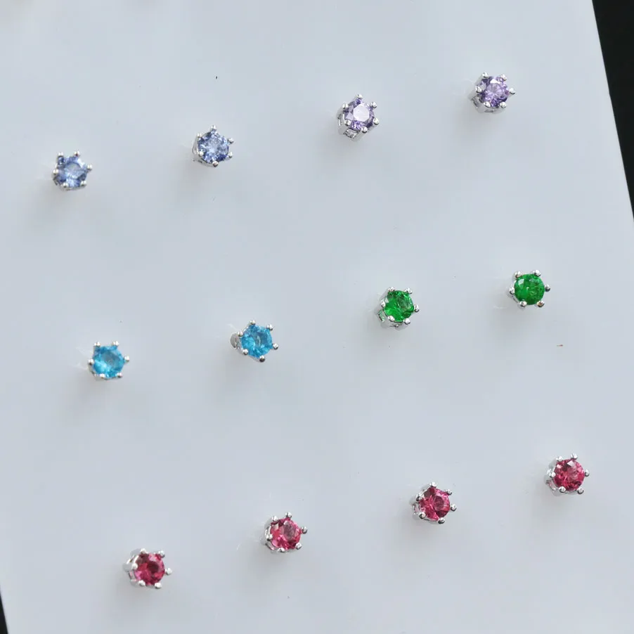 Punto luce Colorato 3 cm 6 Griffe - Orecchini_MIX_2