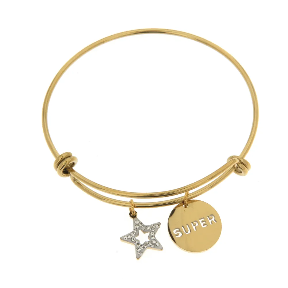 SBRA Stella Super 0952 - Bracciale Rigido Acciaio_Oro Giallo_1
