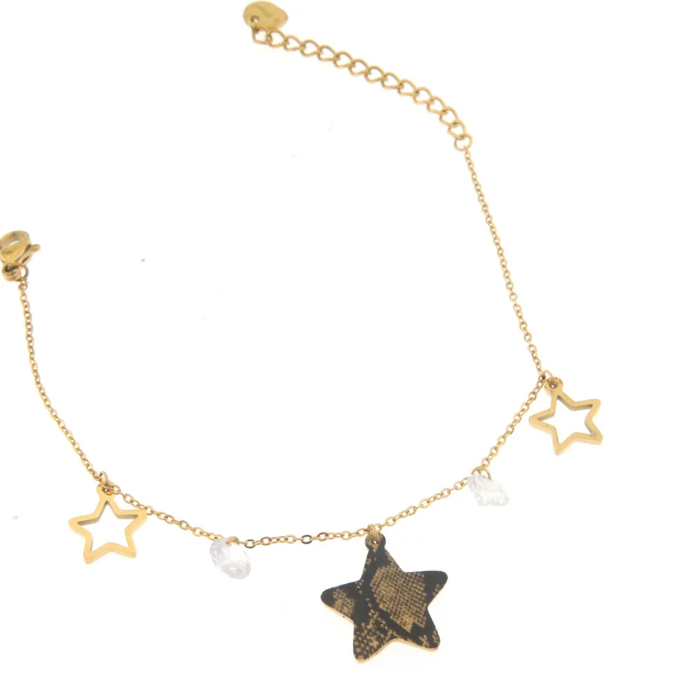 Stella Maculato- Bracciale Donna in Acciaio_Oro Giallo_1