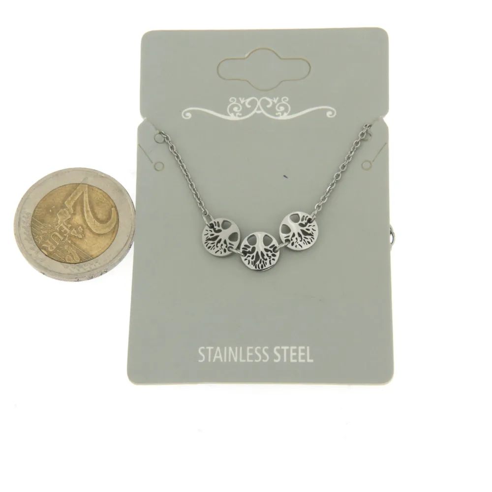 Tre AdV 3217 - Collana Corta in Acciaio_Argento_2