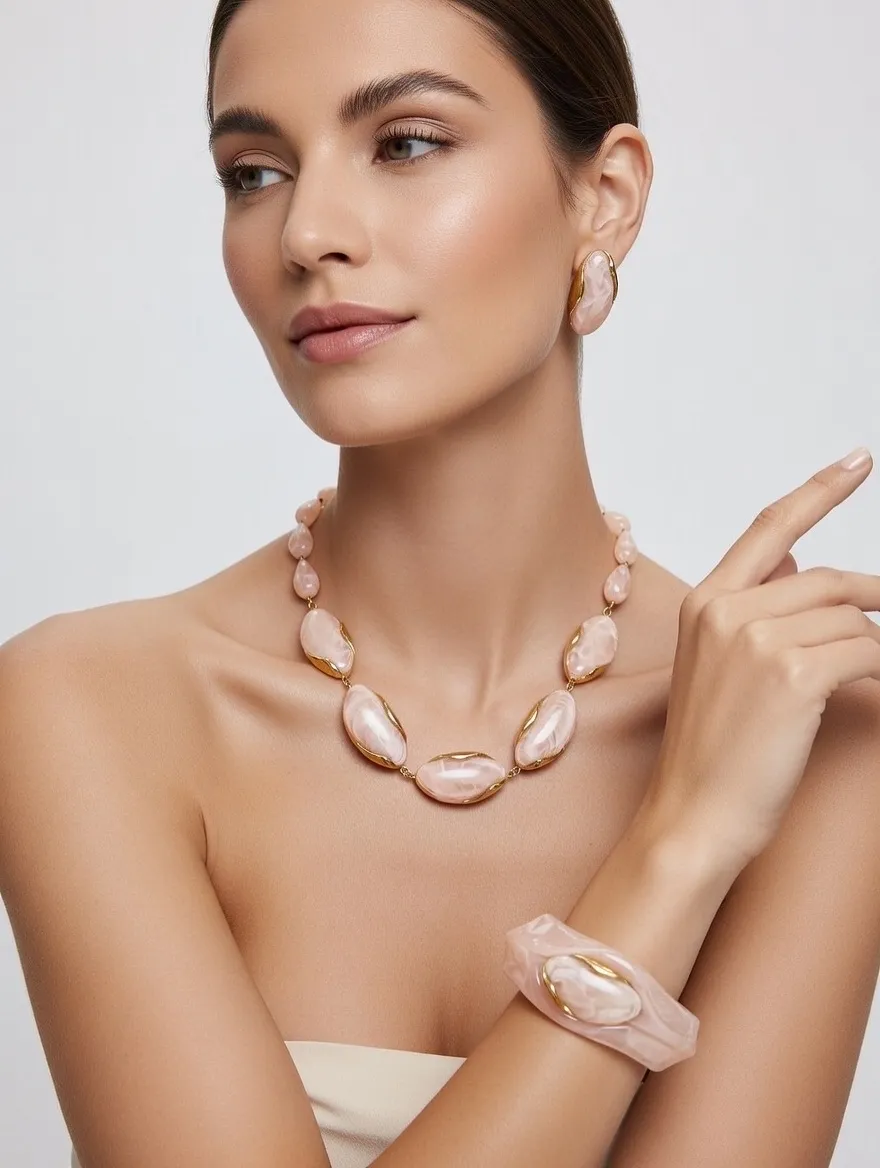 Ovale-Collana Corta in Acciaio - CL-732-599