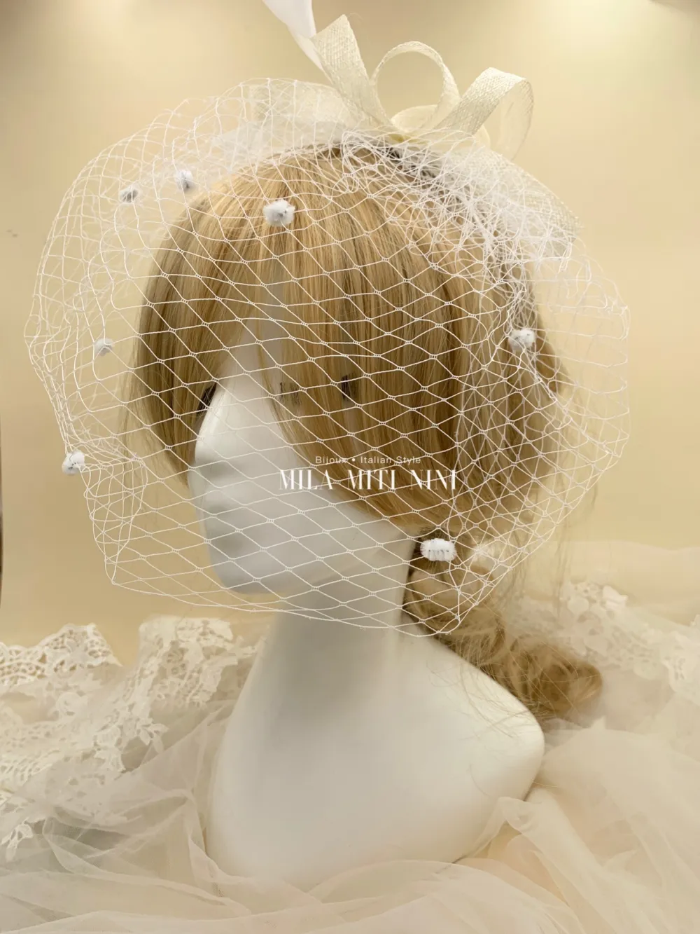 AXC0715-Cerchietto con Velo- Acccessori per Capelli